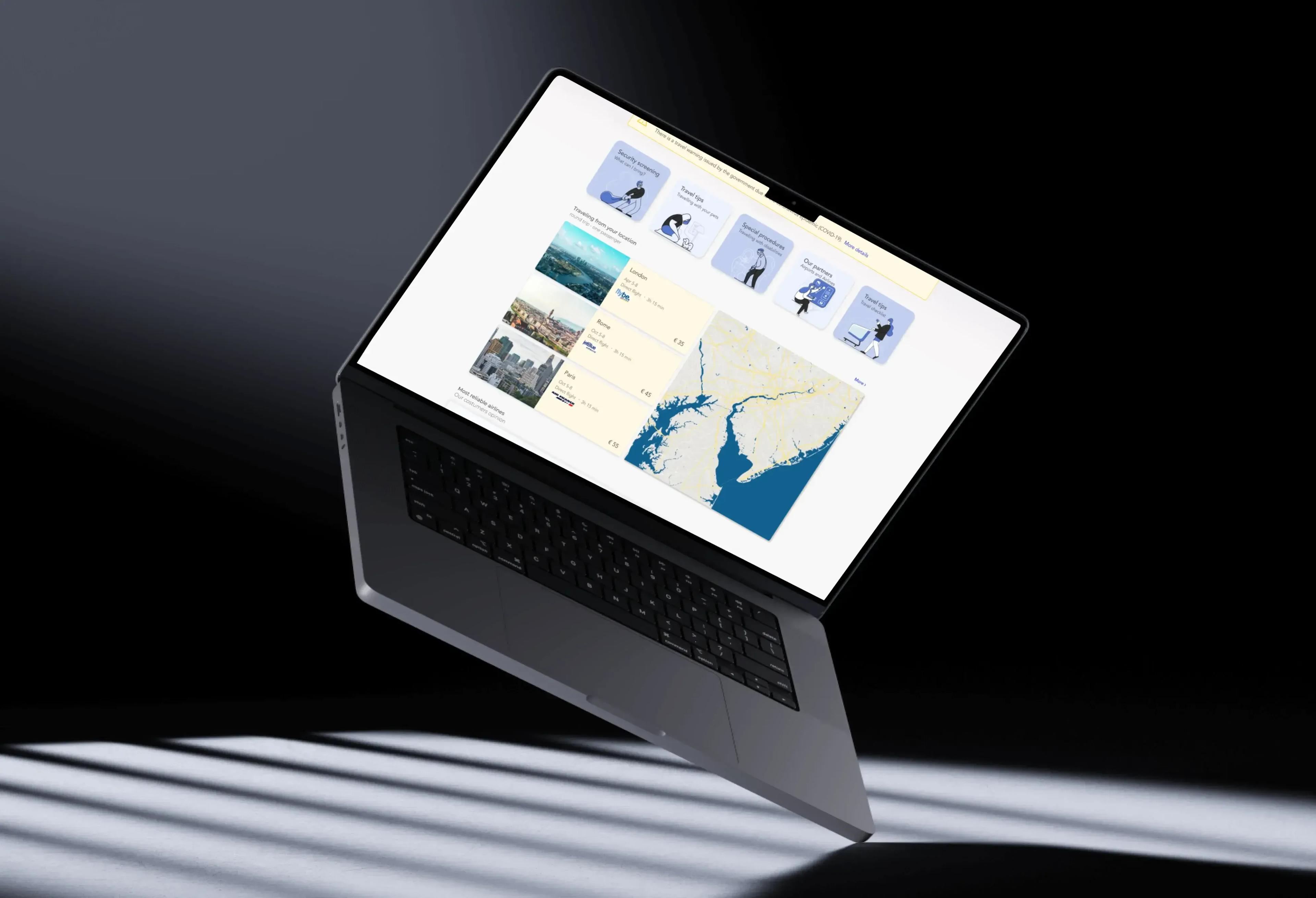 Airline logistics portal interface